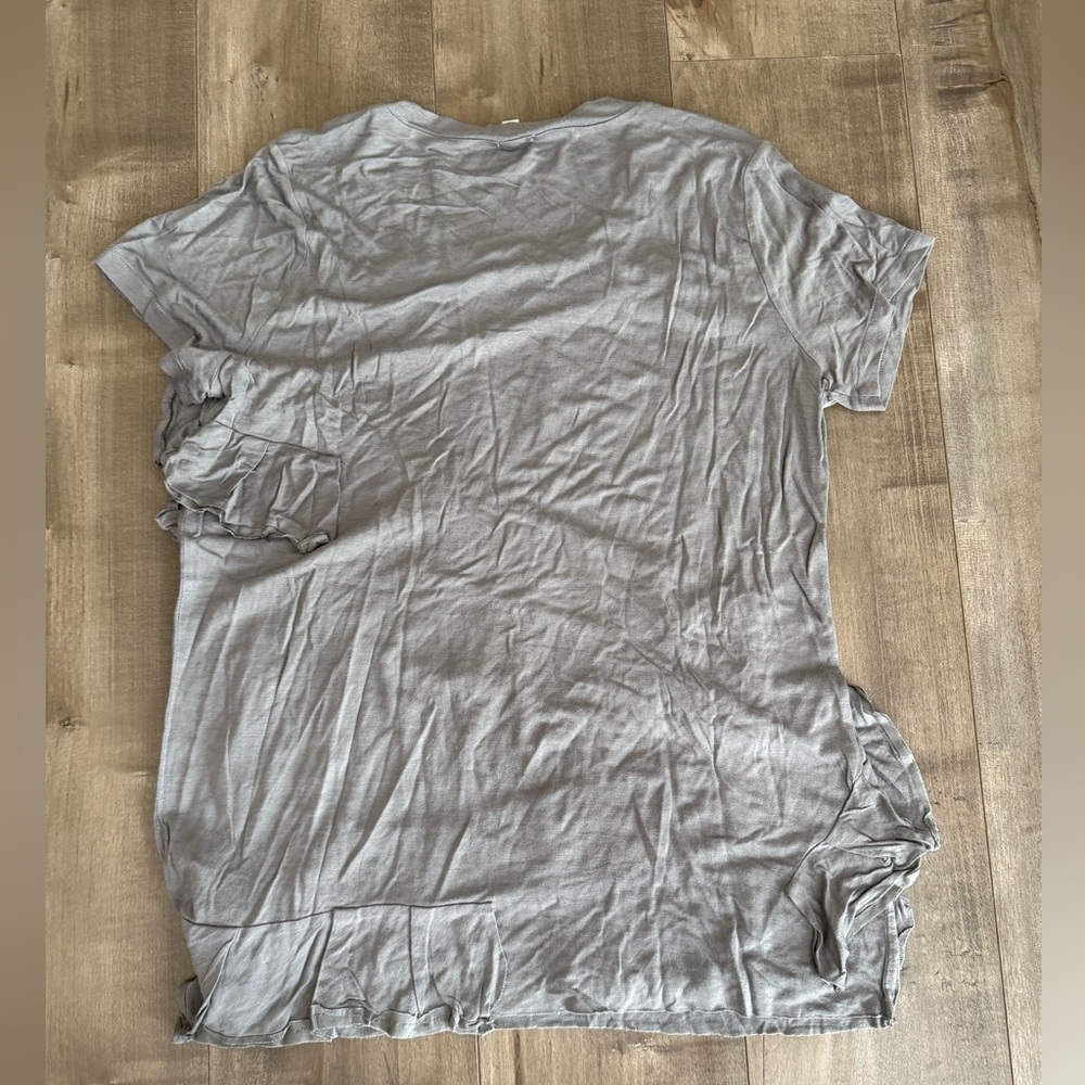 Lot of 2 J Crew Shirts Women Medium Cascading Ruffles Gray Short Sleeve Tank Top - Picture 9 of 12
